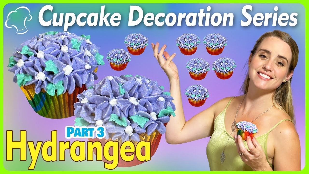 How to Decorate Cupcakes: Hydrangea Cupcakes Tutorial Part 3 of 5