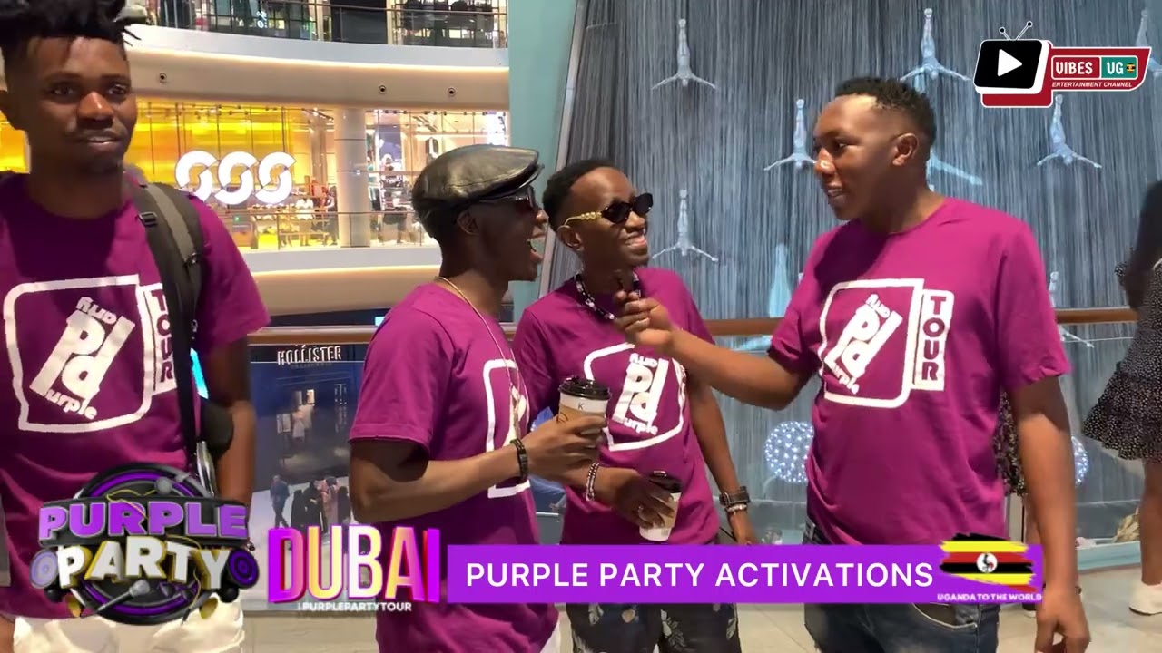 Dubai mall purple party activations | tonight it’s the community dinner and the.