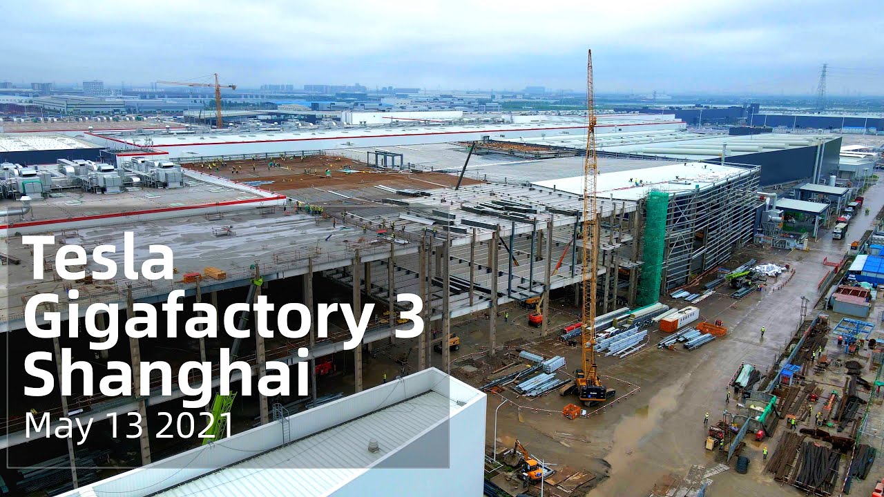 (May 13 2021)Tesla Gigafactory 3 Shanghai 4K Video