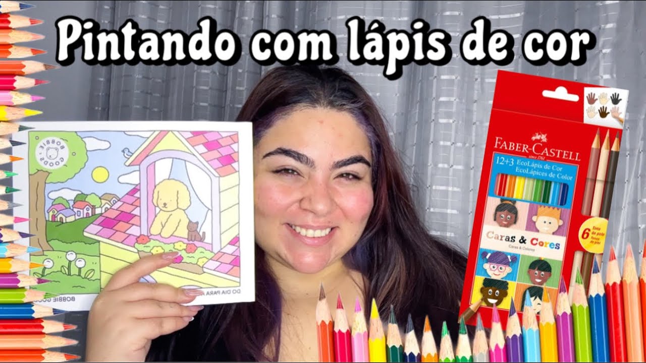 PINTANDO BOBBIE GOODS COM LÁPIS DE COR 😱 12 cores Faber Castell ✨