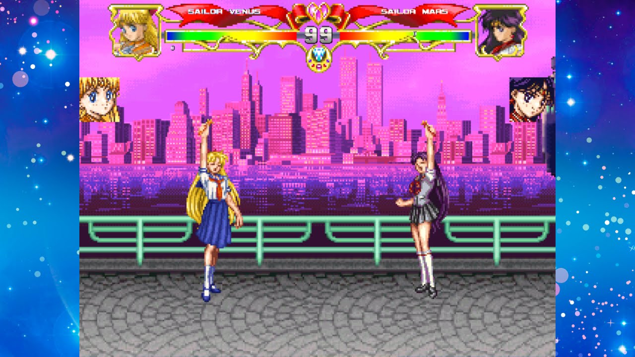 【TsukinoAi+】MUGEN Char : Sailor Mars(AI) VS Sailor Venus (AI)