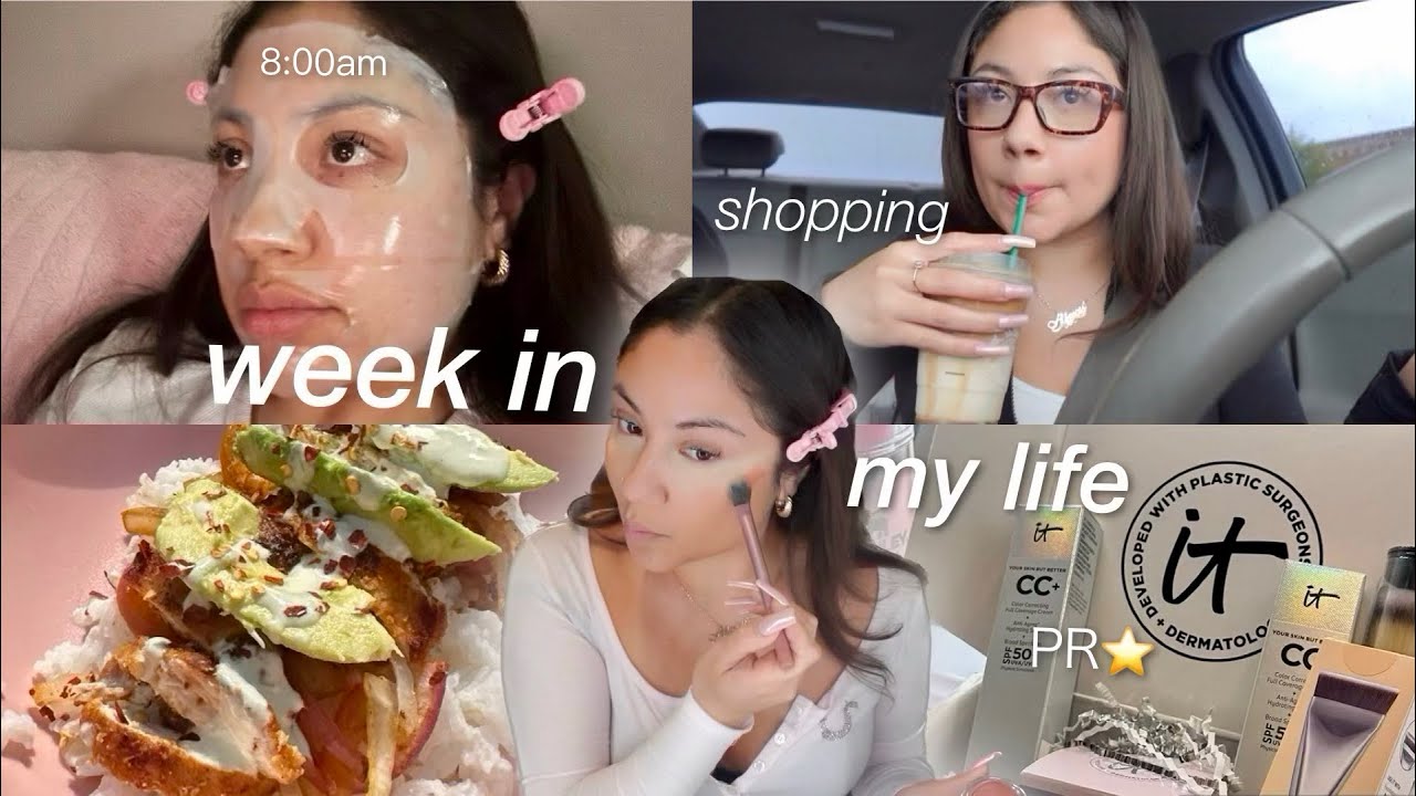 A week in my life as a stay at home girlfriend / content creator SHOPPING + MORNING ROUTINES