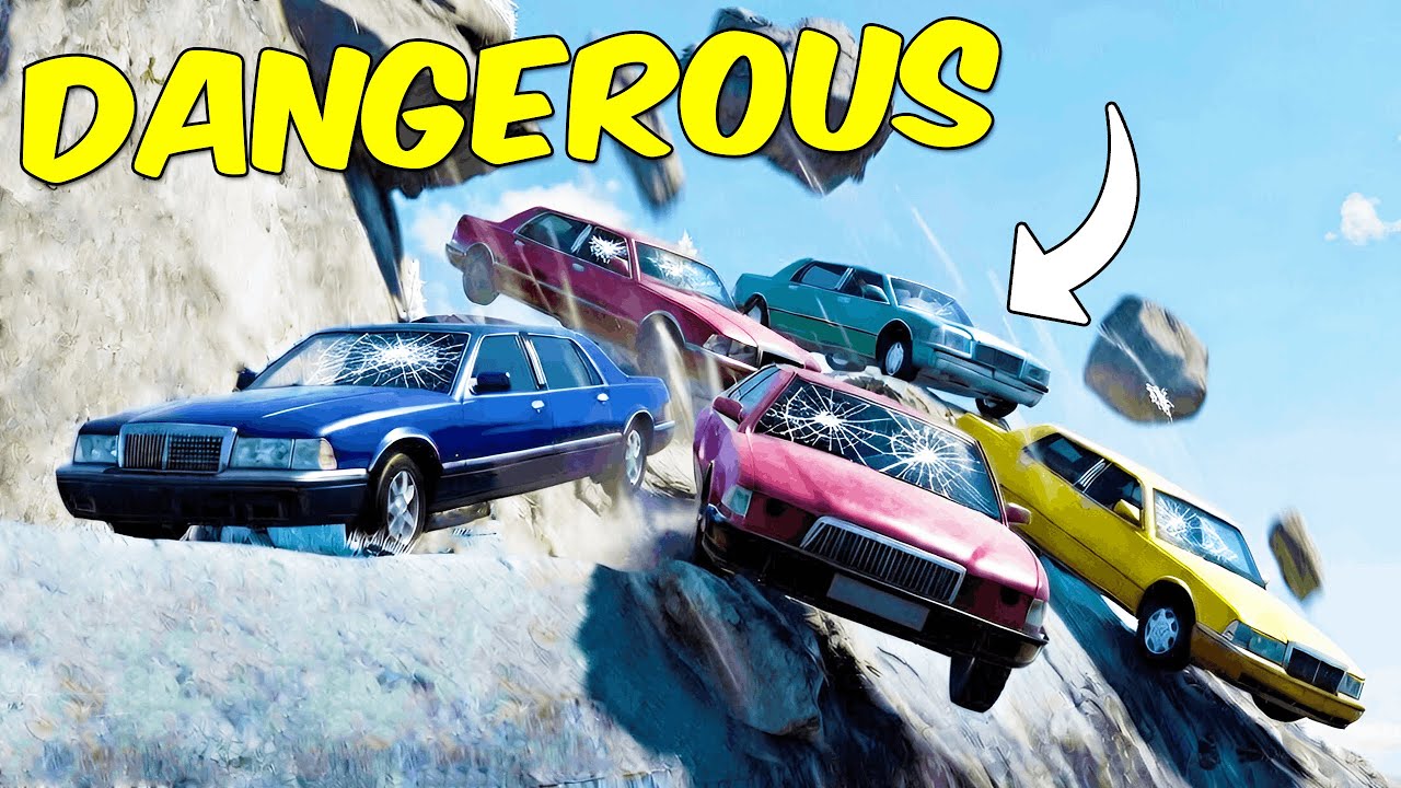 Сможет ли лимузин выжить на самых опасных дорогах в BeamNG?