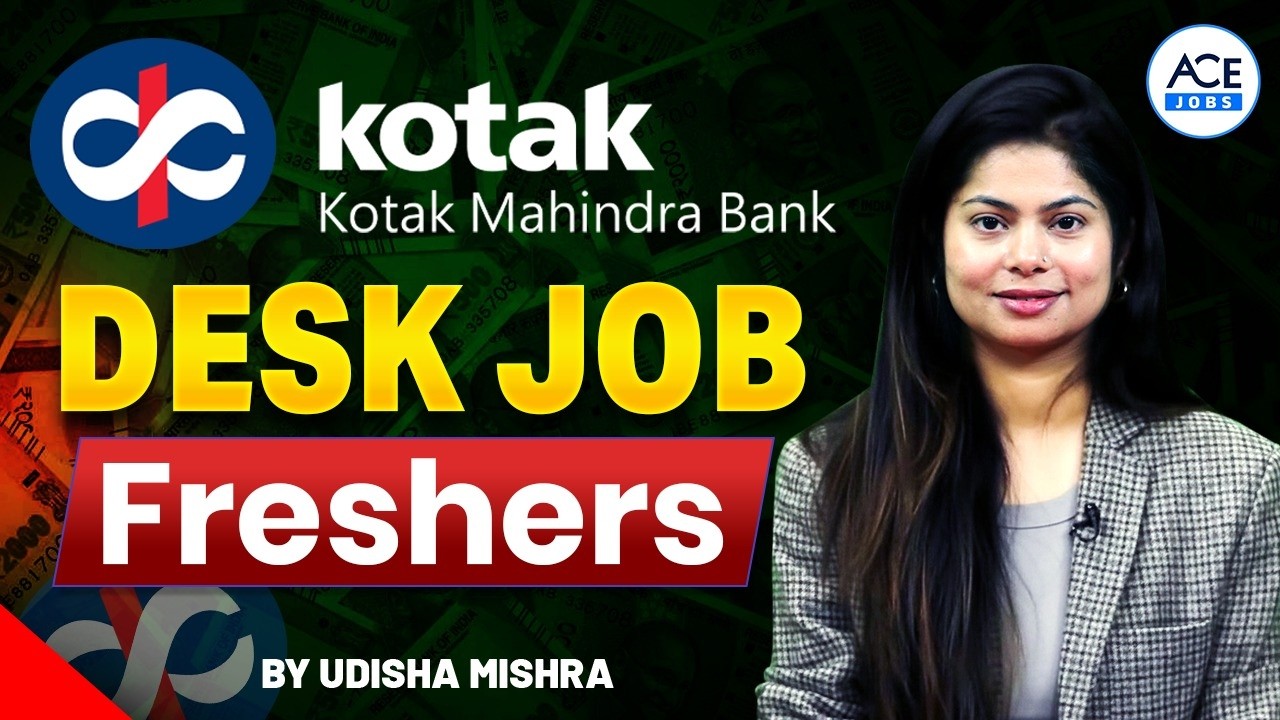 Kotak Bank Hiring For Freshers | Desk jobs in Private Bank | By Udisha Ma'am