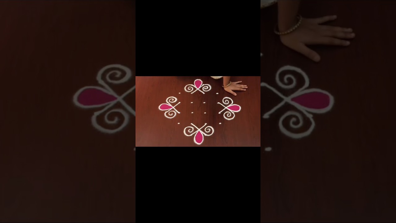 6&times;2dots easy rangoli|daily muggulu|thipkyanchi,festival rangoli|#shorts#Rang kaa Rangoli