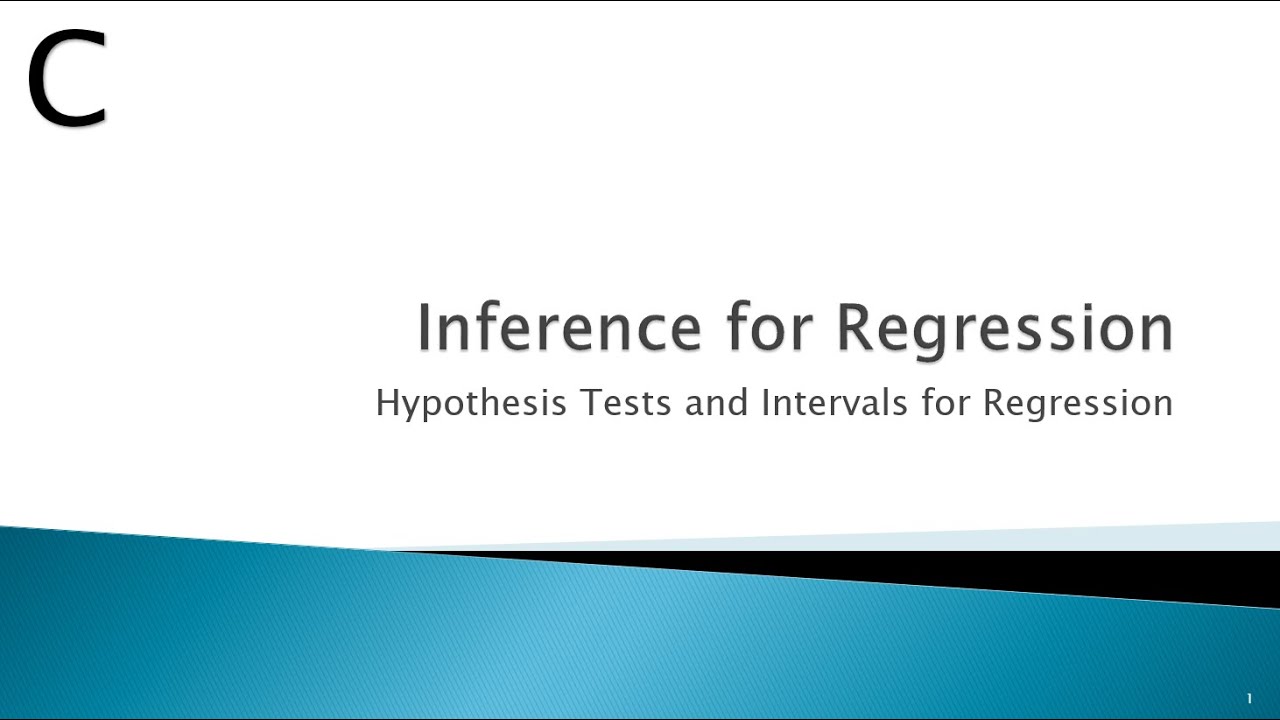 Inference for Regression: Concept