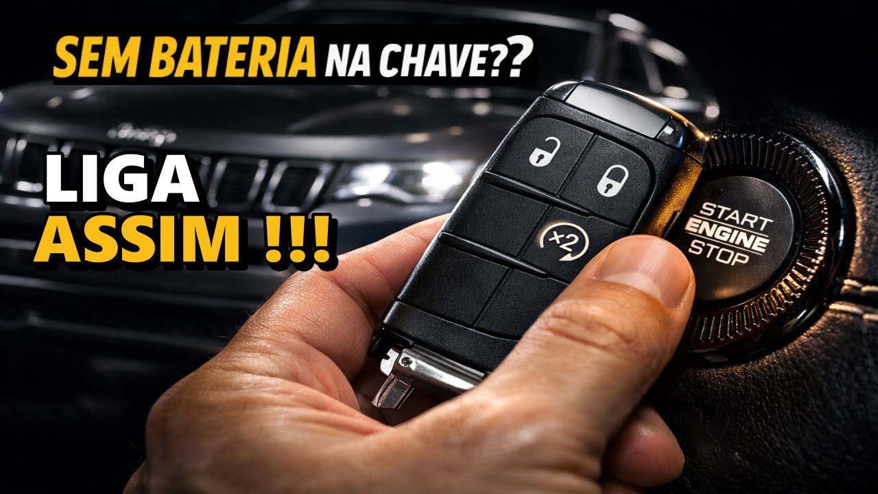 CHAVE DO JEEP COMPASS SEM BATERIA? Veja Como ABRIR E LIGAR o Carro NA HORA! 🔑⚡