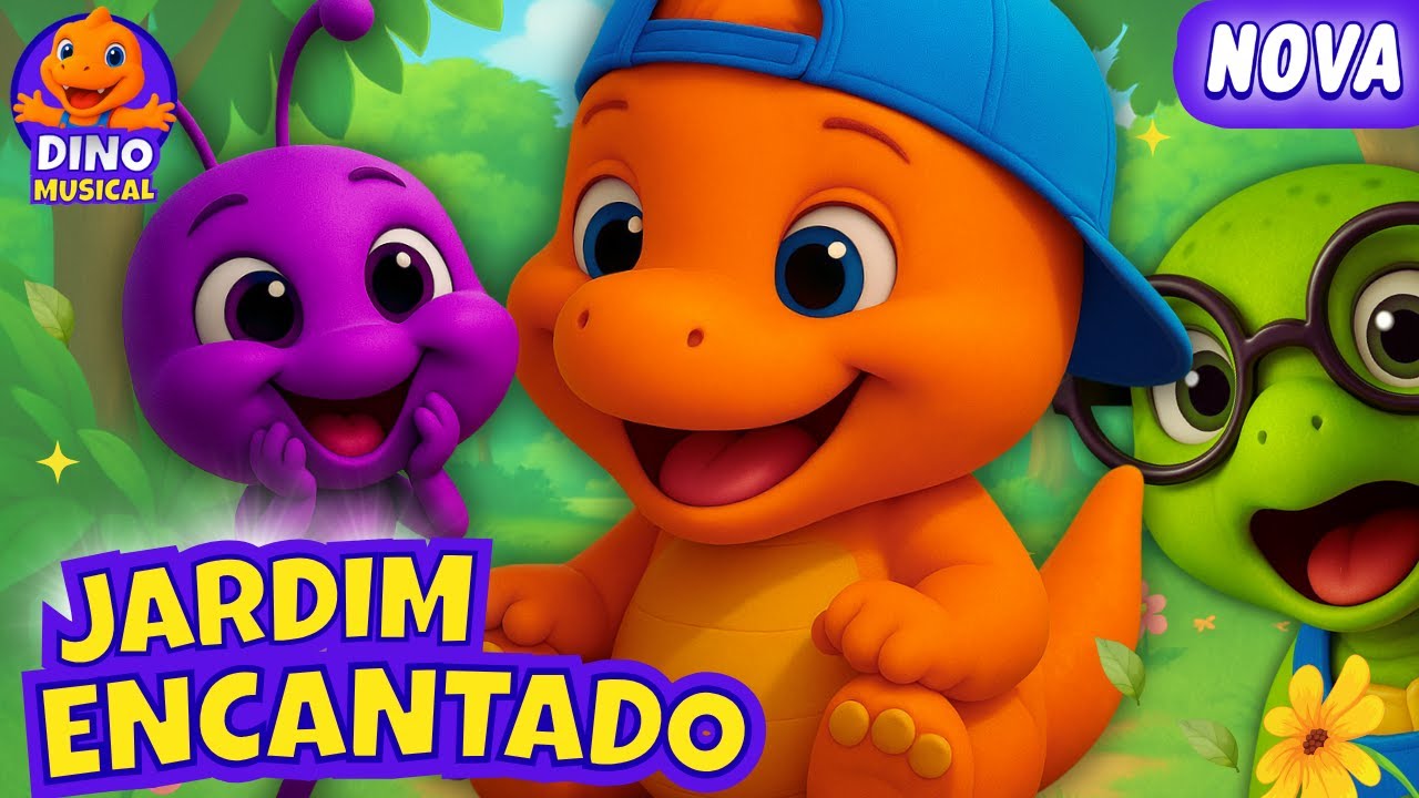 🌼🦖 DINO E A FORMIGUINHA NO JARDIM ENCANTADO! | 40 Minutos de Música Infantil 🎵💜