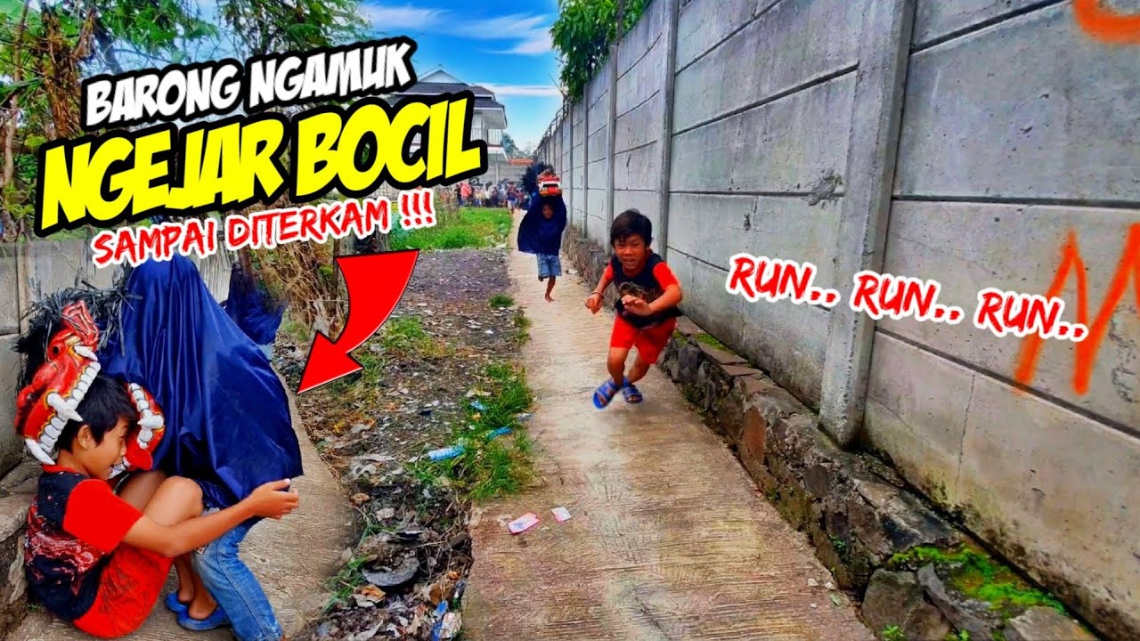 BARONGAN GALAK NGAMUK ❗❗ NGEJAR BOCIL FF DI BUAT PRANK PGM CILIK 💥 LEMBUR KURING