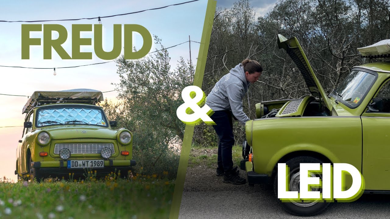 Schon wieder Motorprobleme? 😱 | Der schönste Stellplatz unserer Reise | Italien Roadtrip im Trabant