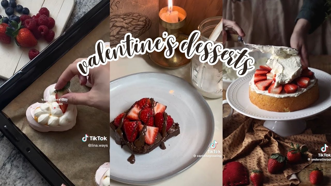 Relaxing valentine's day dessert ideas // theraputic baking (tiktok compilation) | Aesthetic Finds