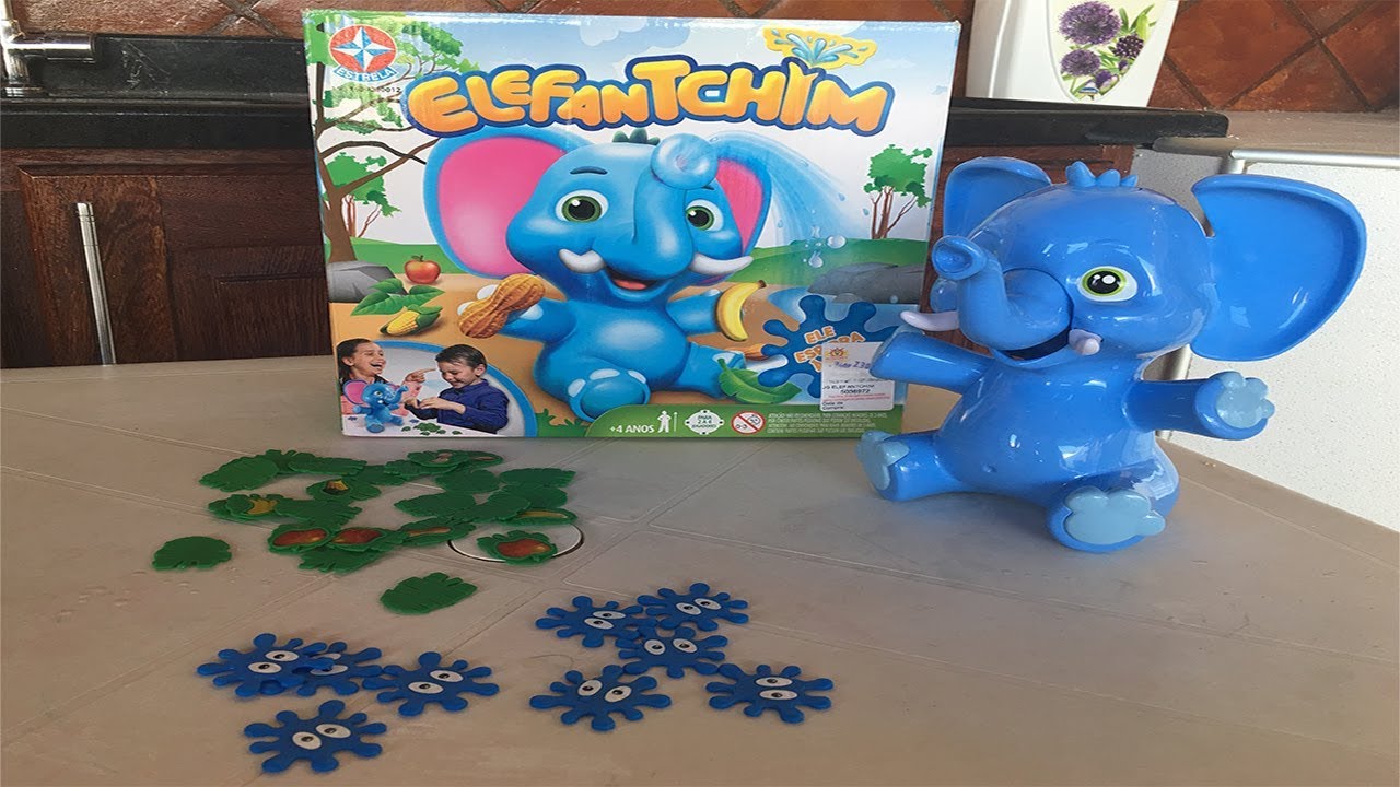 O DIVERTIDO JOGO DO ELEFANTE COMILÃO QUE ESPIRRA ÁGUA!