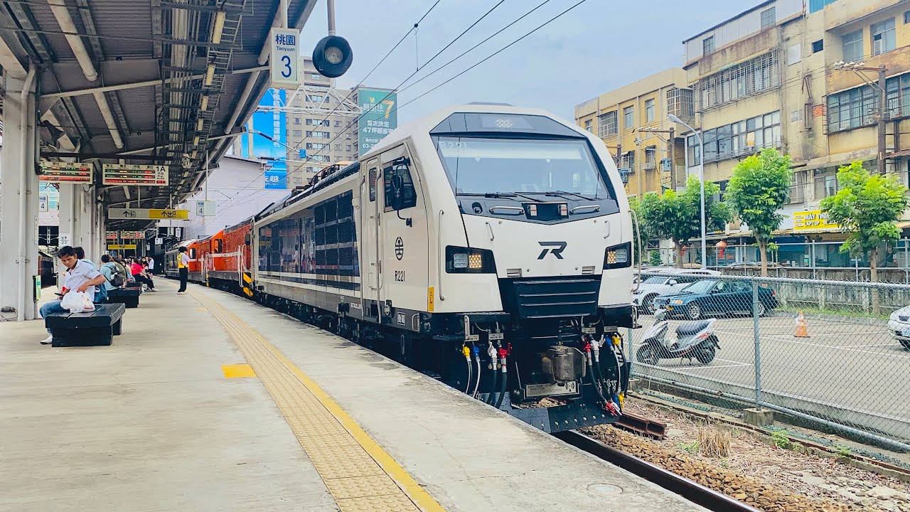 臺鐵7501次貨物列車“桃園”站開車-2025/07/08