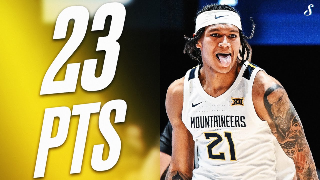 RaeQuan Battle Lead WVU In UPSET Win Over #3 KU With 23 PTS & 9 REB!
