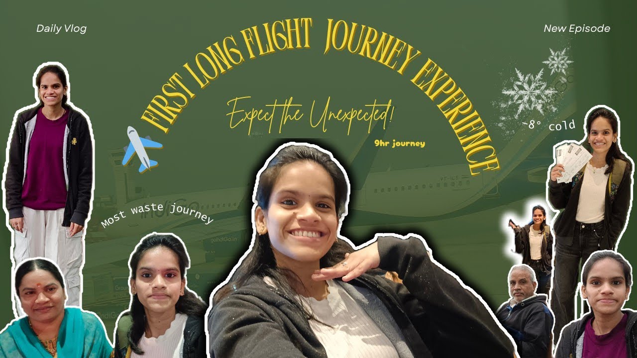 My First Worst Long Flight Journey ✈️😖 | Travel Day Vlog | Prasanna Diaries Vlogs |#firstlongflight 