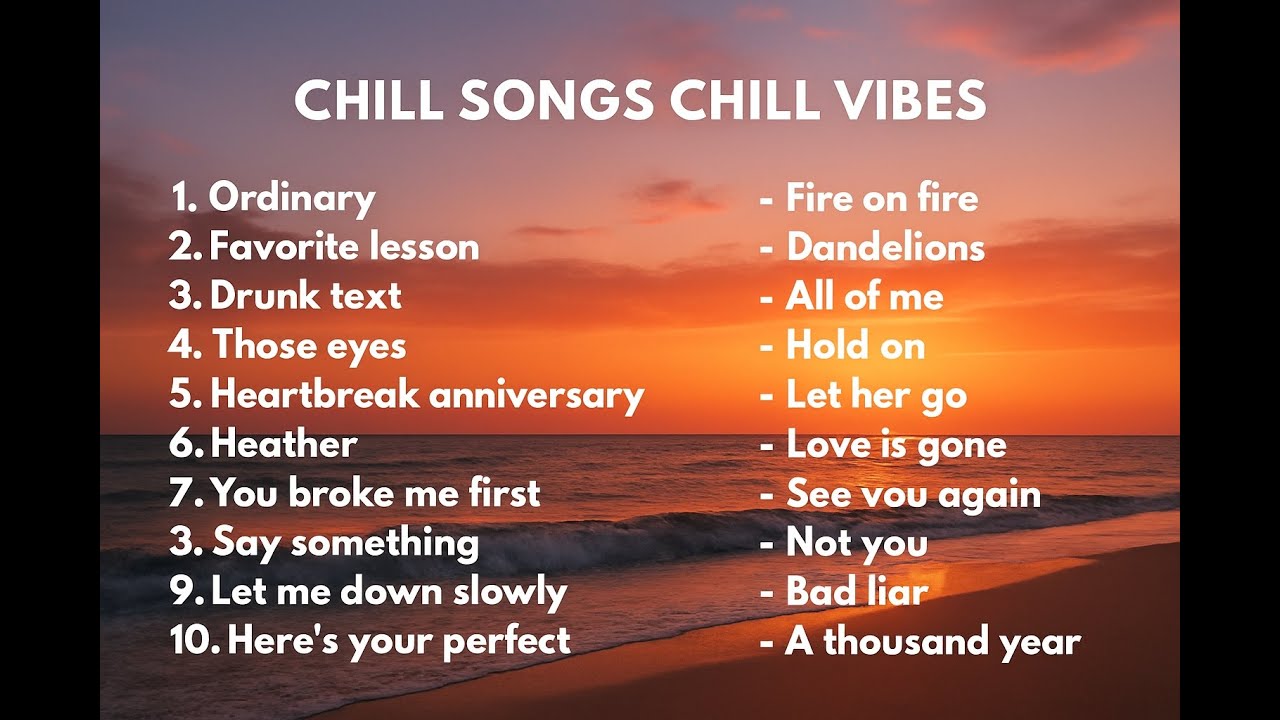 Chill Songs Chill Vibes | Soft & Emotional Songs to Heal Your Heart | Chill Playlist 2025
