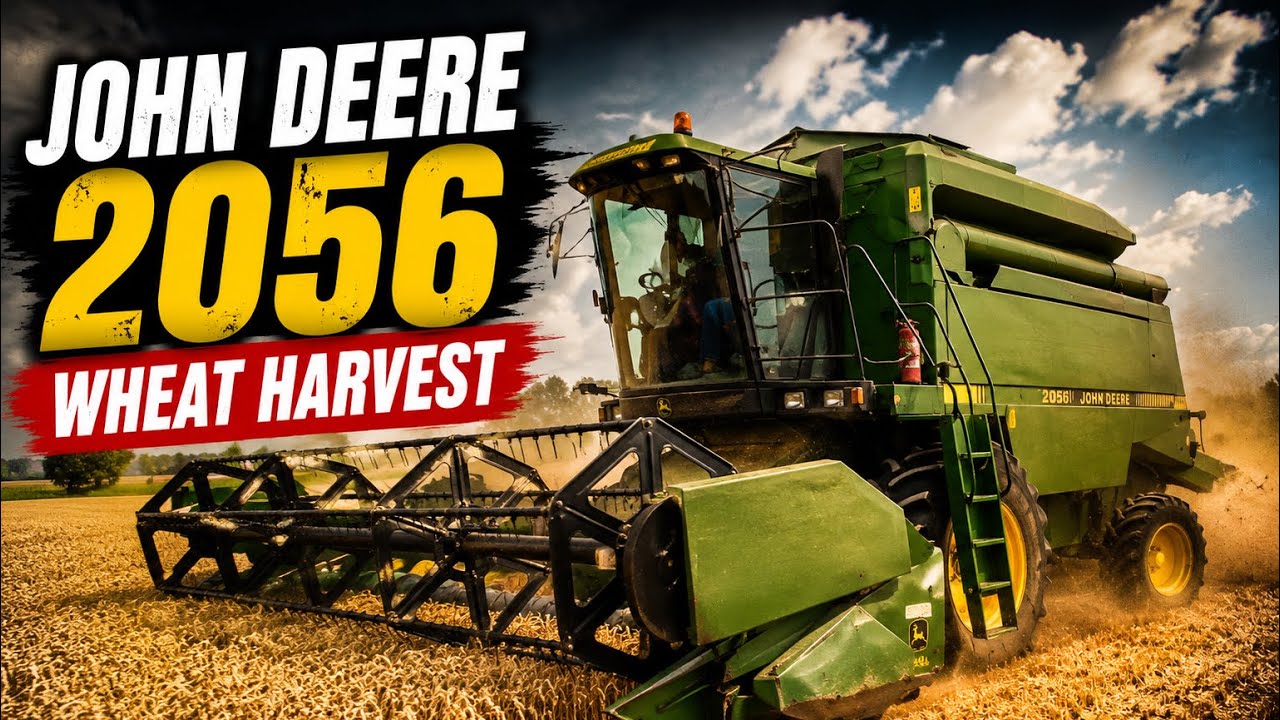 KOSZENIE RZEPAKU Kombajnem John Deere 2056 / Ciągnik JD 6145R , zdążyć przed deszczem /Żniwa 4K