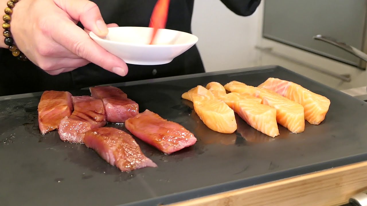 Thunfisch und Lachs in Sesam