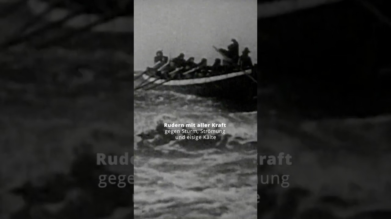 Nur mit Muskelkraft: Auf dem Ruderrettungsboot durch die Brandung #History 160 Jahre #Seenotretter