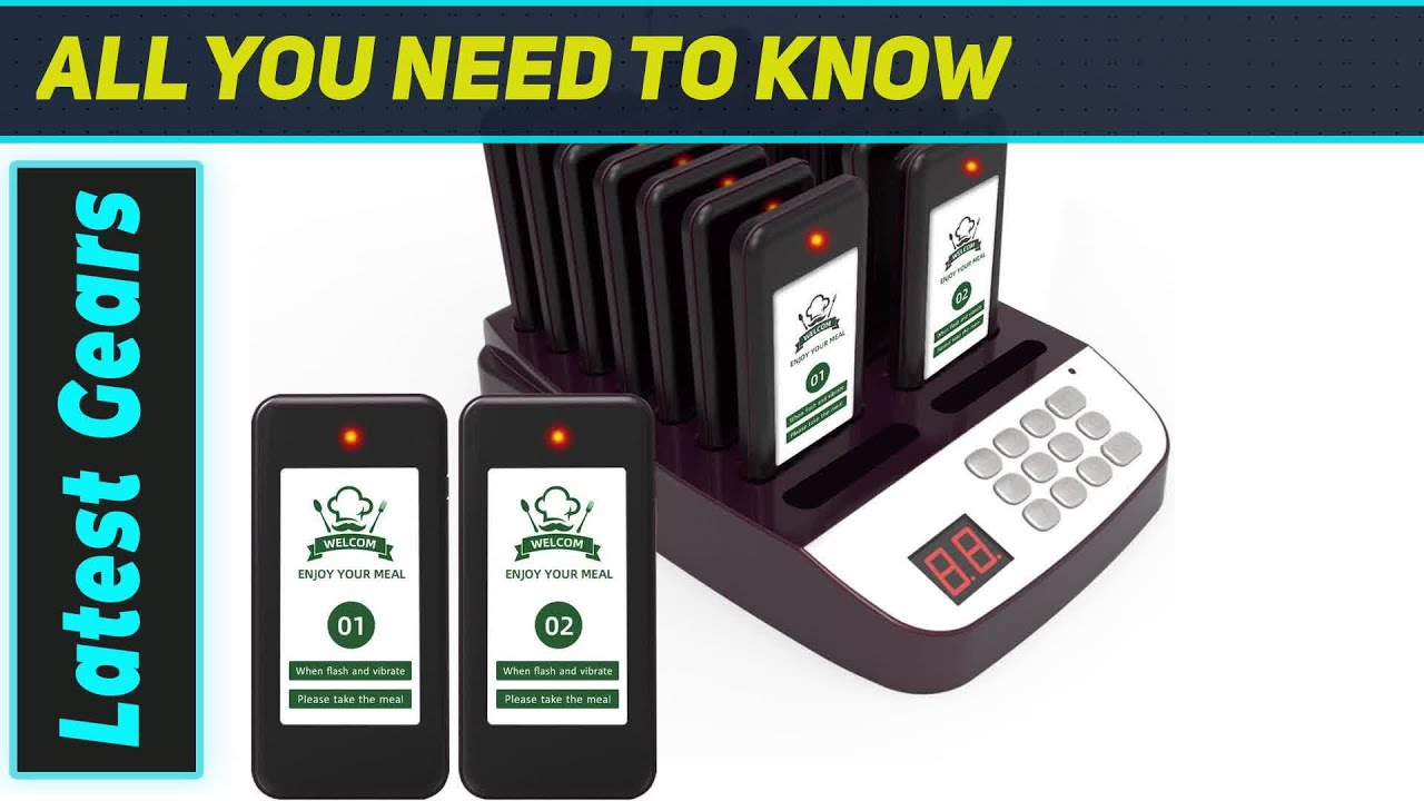 Best Wireless Restaurant Pager System: 1600ft Range & 16 Buzzers!