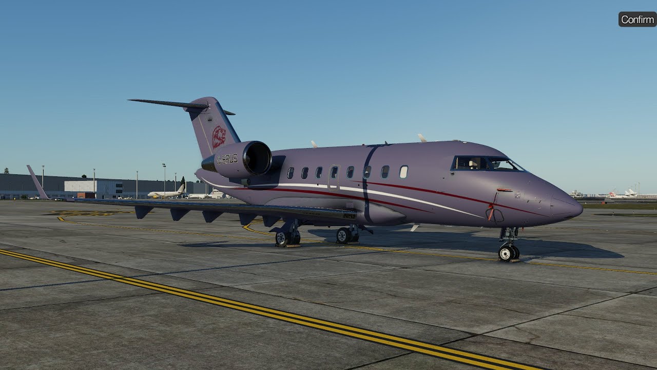 XP12 Landing in Challenger CL650