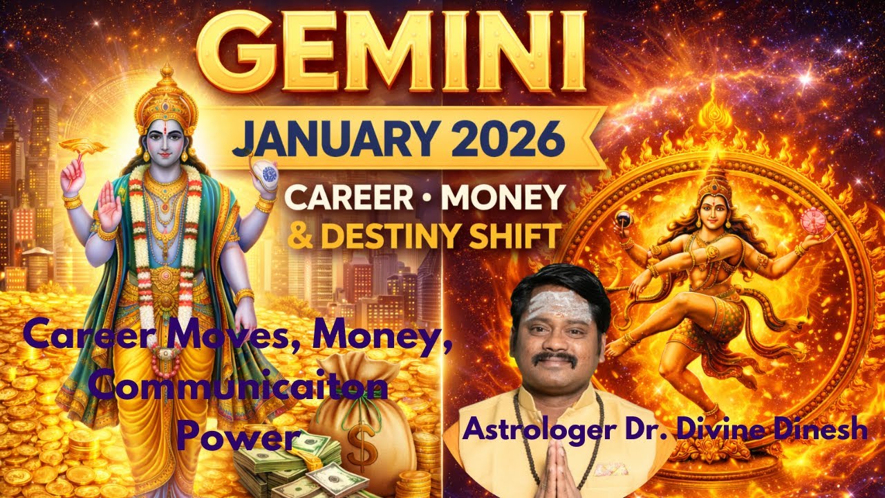 Gemini(Mithuna) January 2026 Predictions | Career Moves, Money & Communication Power | Divine Dinesh