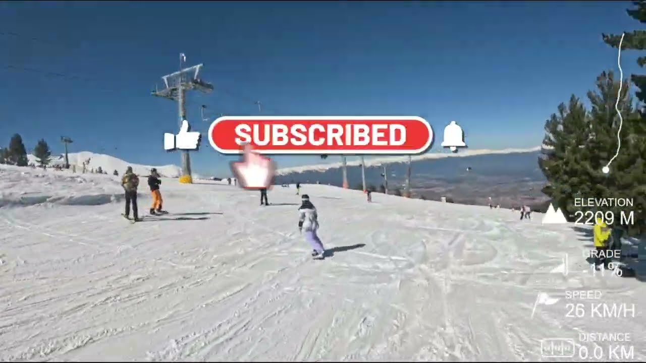 Bansko Ski GoPro POV Telemetry 🇧🇬 Shiligarnik 2 and Strazhite Red Slopes | Ски Банско  Писти 10 и 12