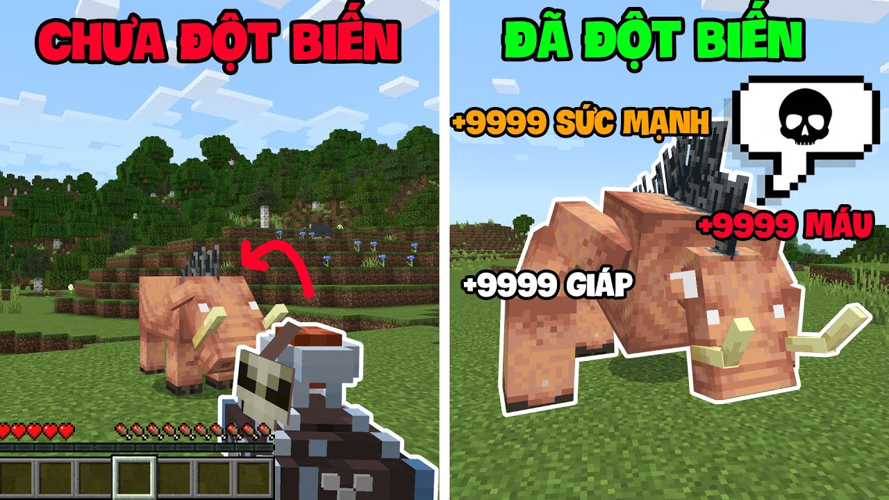 7 Sinh Vật Và Hình Dạng MUTANT (Đột Biến) Của Chúng Trong Minecraft