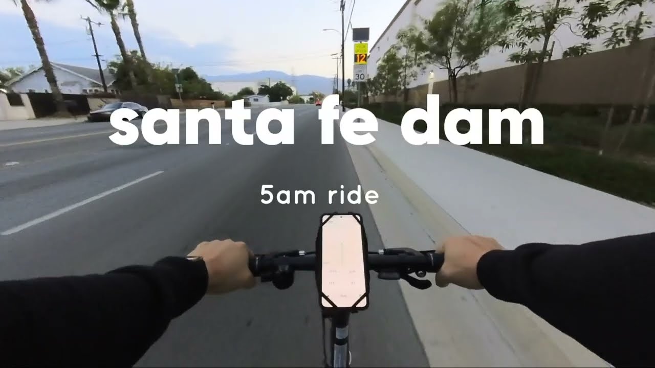 Santa Fe Dam 5am Ride on Zizzo Liberte Folding Bike 