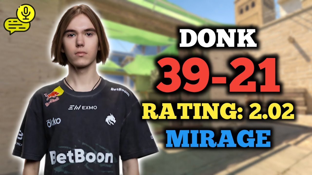 ДОНК (39-21) РТ: 2.02 | РЕЙТИНГ FACEIT (МИРАЖ) +ГОЛОСОВАЯ КОММУНИКАЦИЯ | ТОЧКА ЗРЕНИЯ CS2