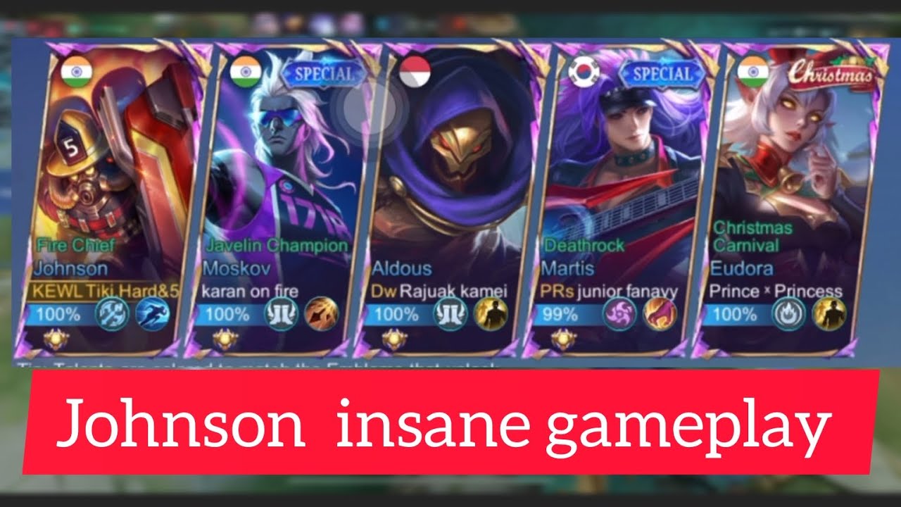 JOHNSON INSANE GAMEPLAY|| MAGE BUILD JOHNSON DAMAGE||MLBB