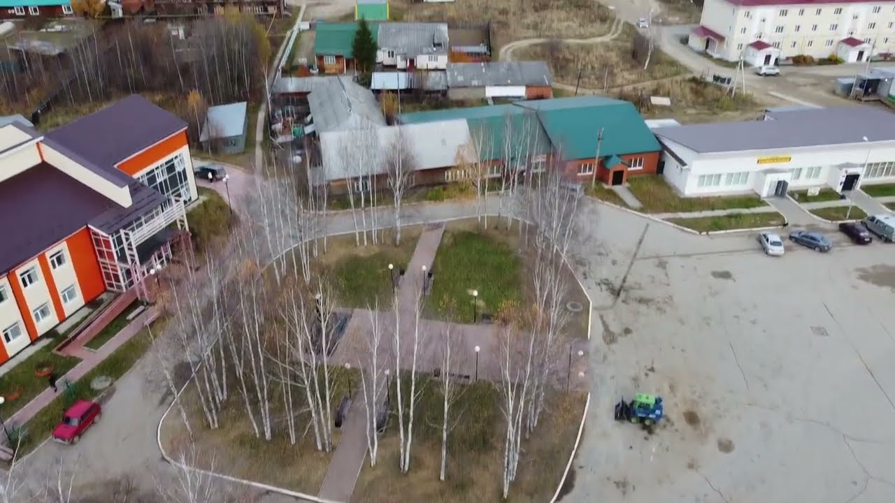п. Малиновский ХМАО с высоты.