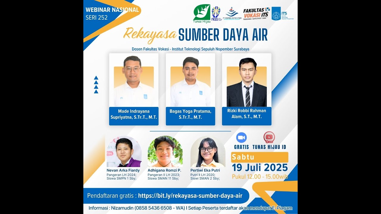 Webinar Nasional seri#252 “Rekayasa Sumber Daya Air“
