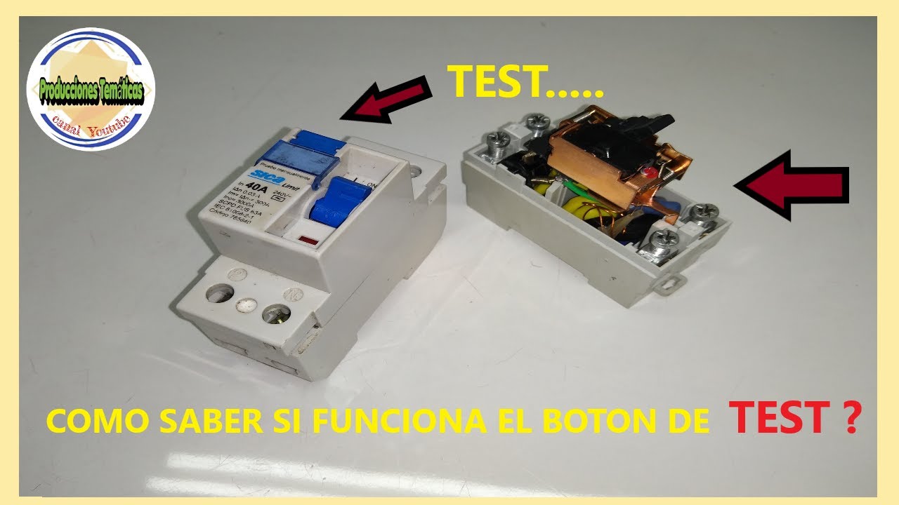COMO PROBAR EL BOTON DE TEST, y su funcionamiento.. interruptor diferencial/DISYUNTOR