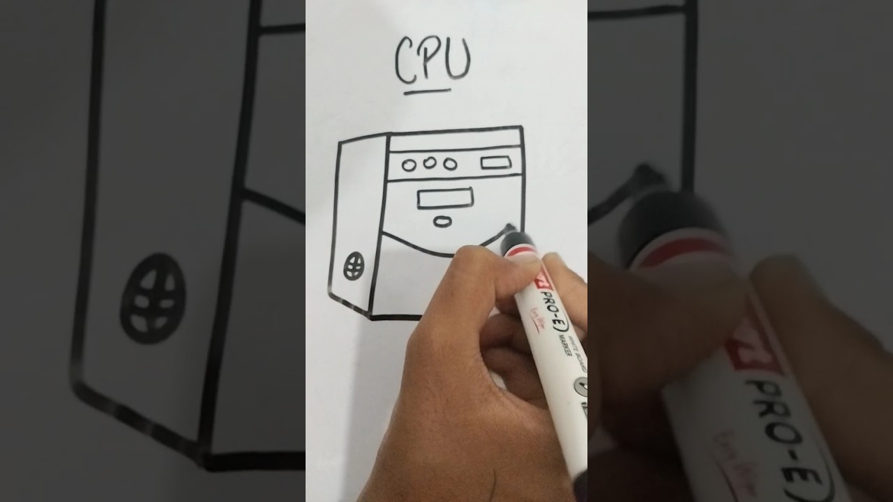 C.P.U drawing easy #youtubeshorts #easydrawing #shortsfeed #drawing #speeddrawing #drawingeasy