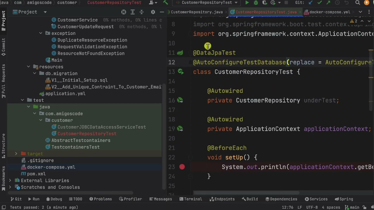 0146 DataJpaTest and AutoConfigureTestDatabase  TutFlix ORG