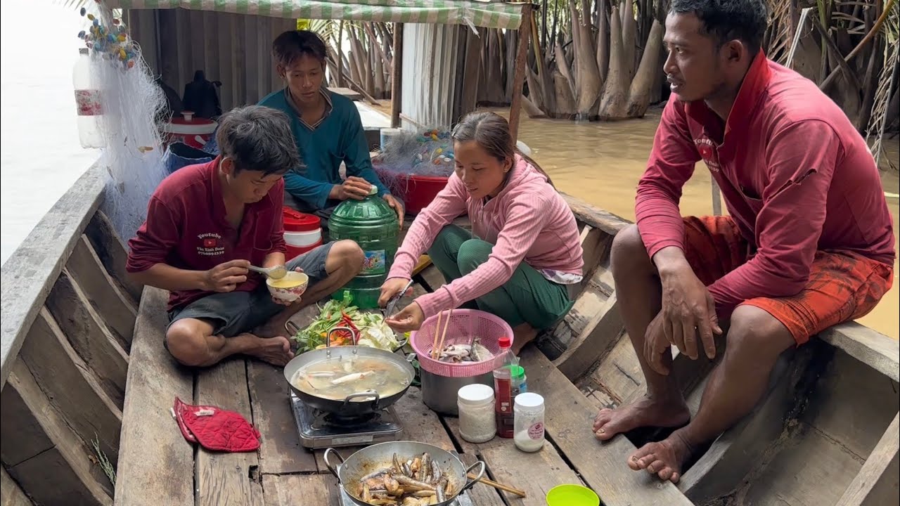 Trúng mánh con Lịch Tôm Càng Xanh Cá Đói ở đầu Cồn về làm món canh chua trái Bần VXĐ 694
