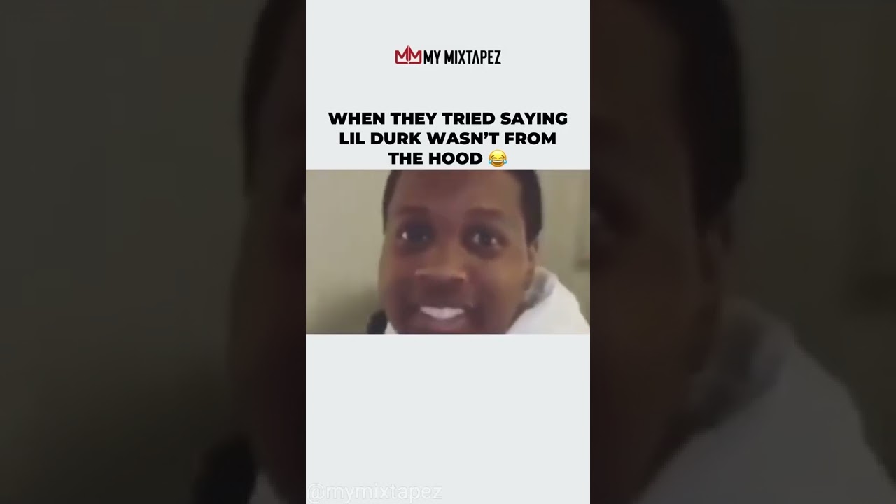 When they tried saying #lildurk wasn&rsquo;t from the hood 😂💥🔥
