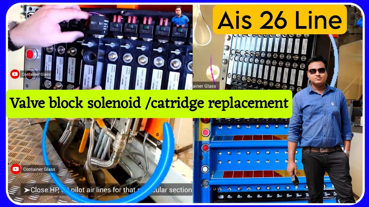 Valve block solenoid /catridge replacement | MMD Training video part #03 | Emhart AIS 26 Leaver |