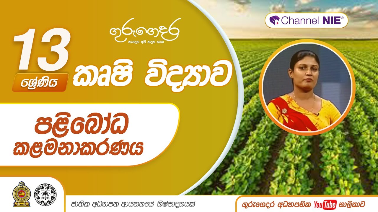 පළිබෝධ කළමනාකරණය - P 04-A/L Agriculture (කෘෂි විද්‍යාව) 13 ශ්‍රේණිය