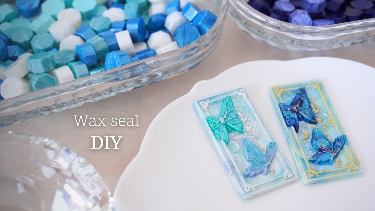 Blue💙🦋 / Восковая печать /  Wax seal DIY / ASMR