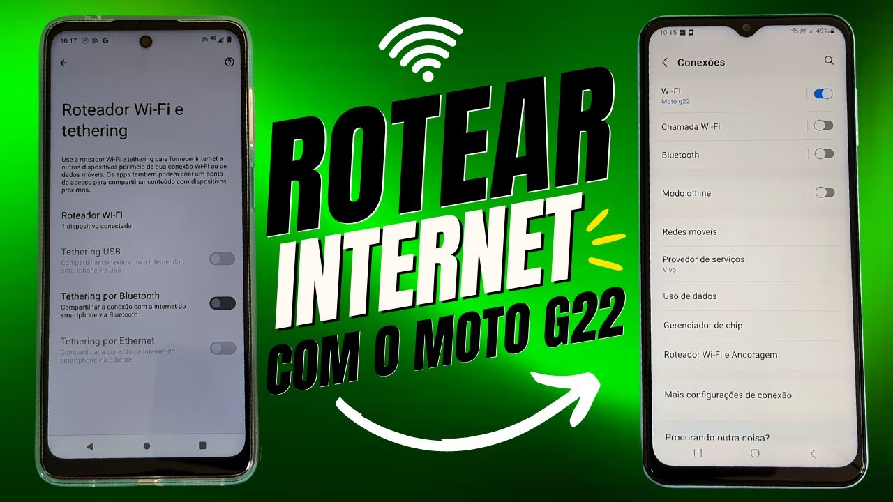[MOTOROLA MOTO G22] COMO USAR O CELULAR COMO ROTEADOR DE INTERNET