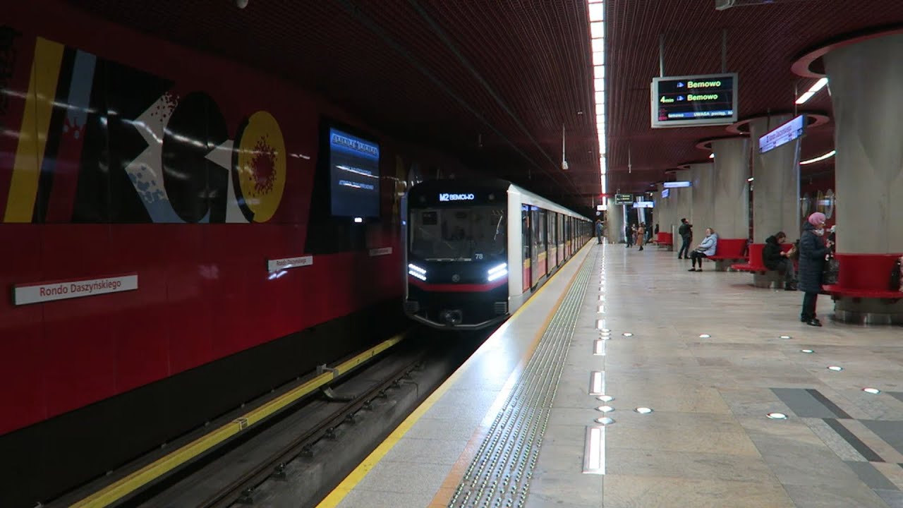 Metro Warszawskie - Przejazd Škoda Varsovia #78 - Linia M2 Rondo Daszyńskiego - Bemowo