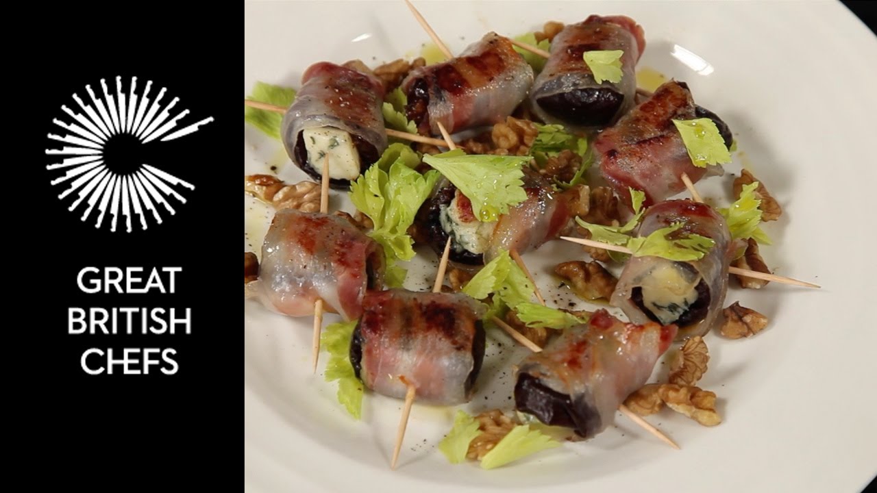 Food & wine pairing - Date, blue cheese and pancetta canapé
