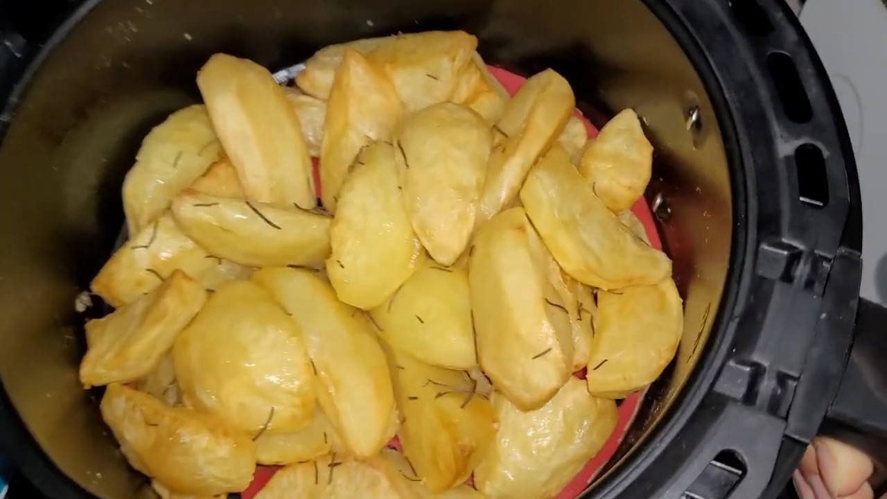 como fazer batata assada na airfryer alecrim azeite