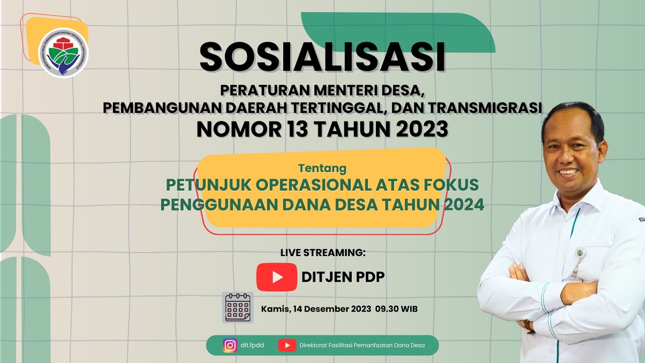 Sosialisasi Peraturan Menteri Desa PDTT Nomor 13 Tahun 2023