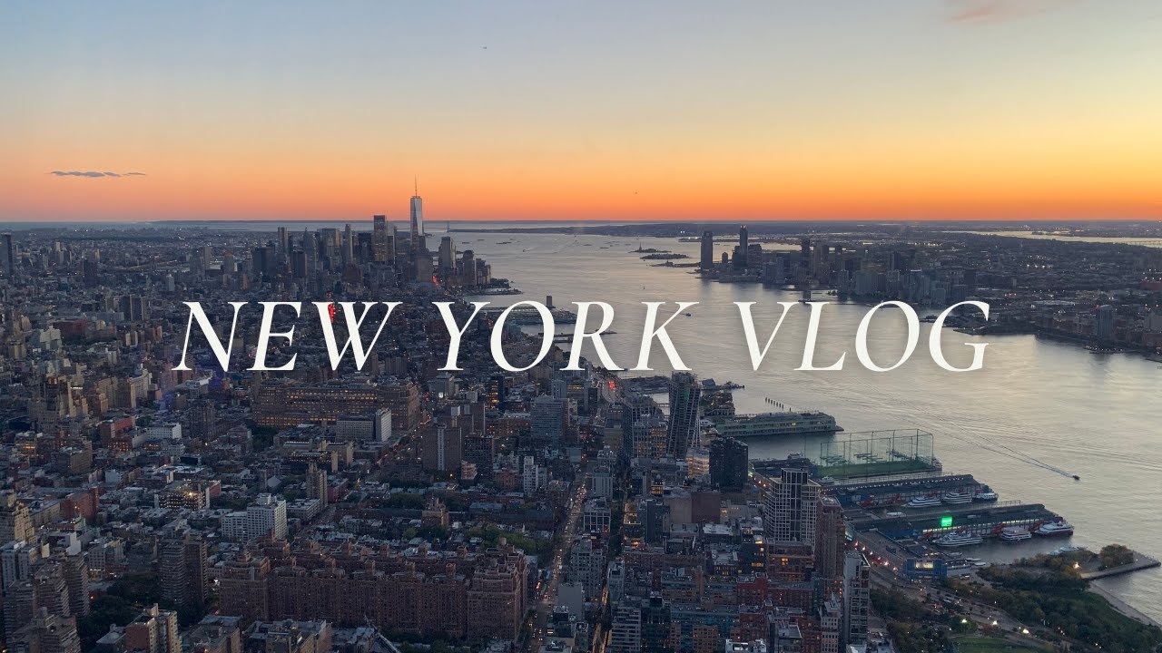 [海外生活 NYC VLOG]ニューヨークThe Edgeで夕日と夜景鑑賞！通勤＆在宅勤務ハイブリッド/ Cafe Kitsune/ West Village 1080p