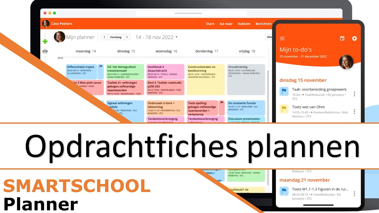 Smartschool - Planner - Opdrachtfiche plannen