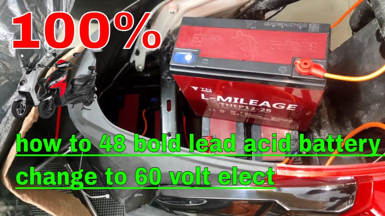 how to 48 bold lead acid battery change to 60 volt elect |How fast is 60V in mph|Convert Lead