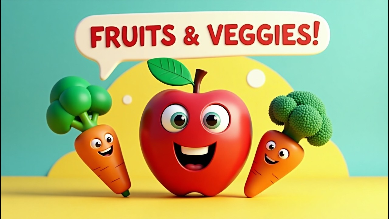 Learn Fruits & Vegetables | Omotek Nursery | Fun Kids Song